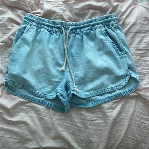 Aerie Blue Shorts with Elastic Waistband